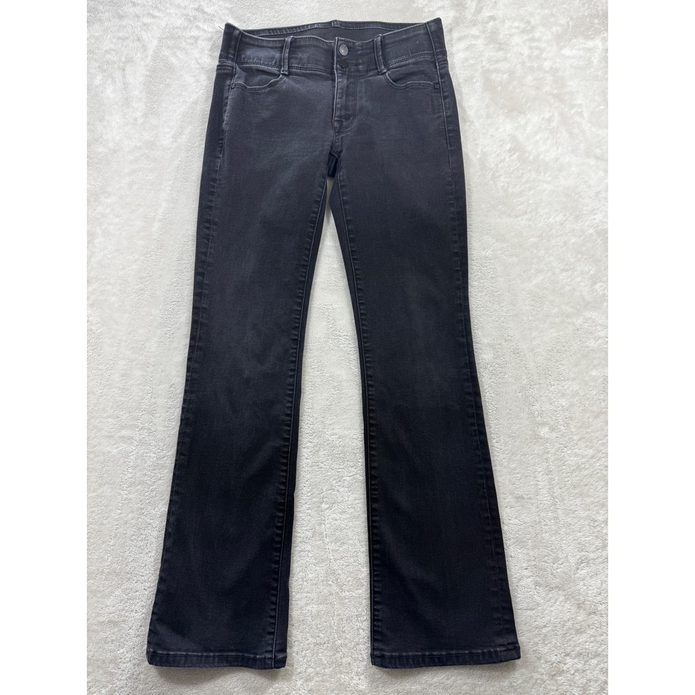Apt. 9 Womens Bootcut  Tummy Control Solid Black Denim Jeans 4 Meas: 29x29.5